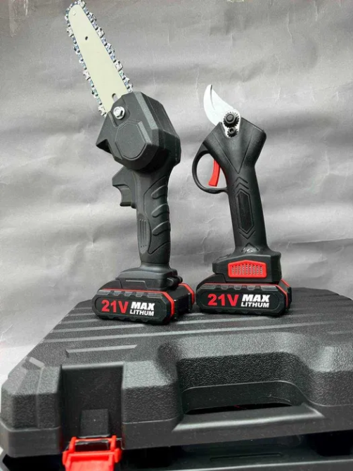 Набор мини пила на 6 дюймов и секатор + 2 аккумулятора и кейс Винница - изображение 9