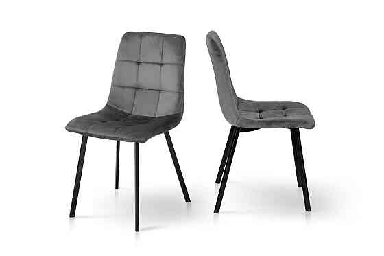 Стілець Ментос чорний/ велюр сірий Киев