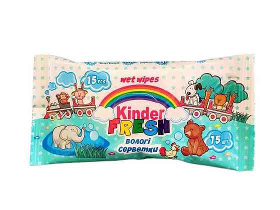 Вологі серветки 15шт (tifany) смородина KINDER ТМ FRESH Київ