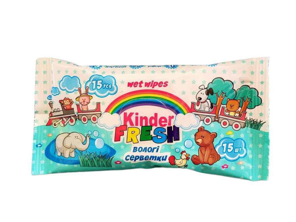 Вологі серветки 15шт (tifany) смородина KINDER ТМ FRESH Київ - фото 1