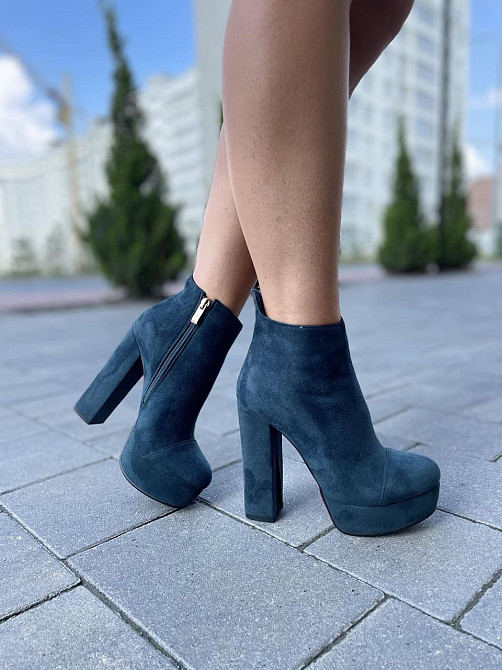 Жіночі туфлі STILLETA зелені екозамша каблук 13 см (D1715-A917-4) 37р.39р. Коломия - фото 5