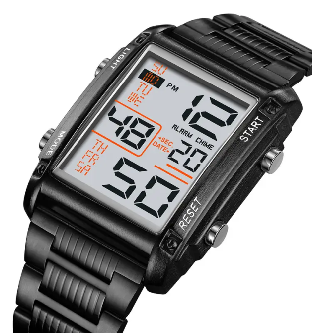 Чоловічий наручний годинник Skmei 2206 (Чорний з білим циферблатом) Вінниця - фото 2