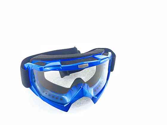 Очки кроссовые (mod:MJ-1015, синие, прозрачное стекло) Мукачево