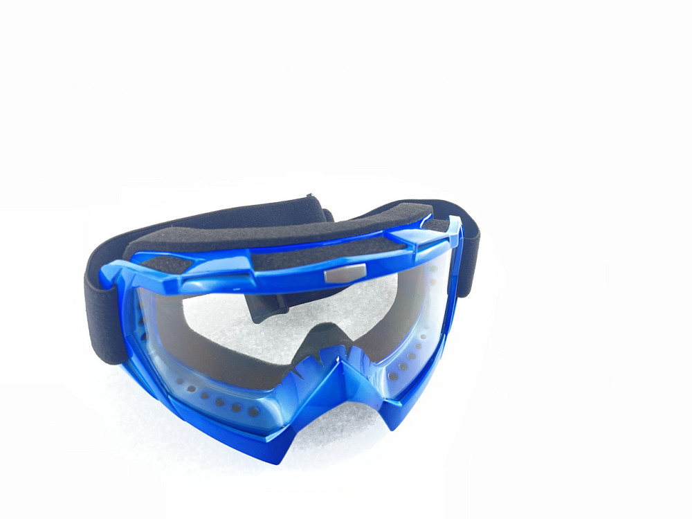 Очки кроссовые (mod:MJ-1015, синие, прозрачное стекло) Мукачево - изображение 1