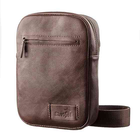 Чоловіча шкіряна сумка Коричнева (SHVIGEL) Київ