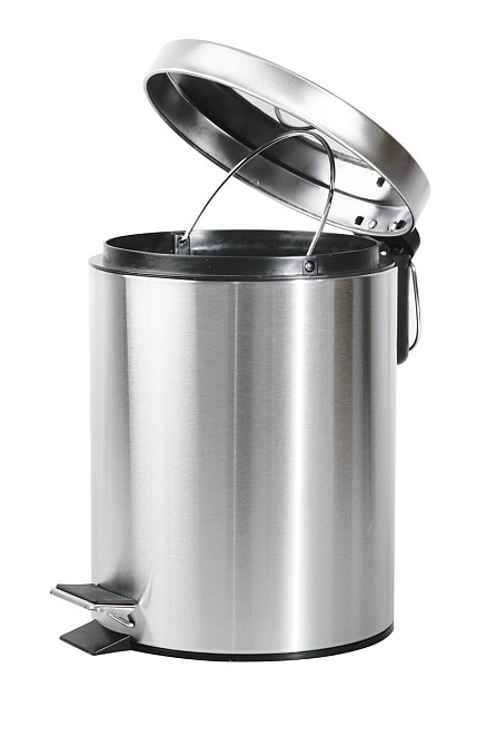 Відро для сміття кругле Zerix Solo-TC0107 SS Color 7 л колір нержавійка (ZX5899) Чернівці - фото 1