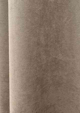 Комплект штор VR-Textil Мікровелюр Petek 150х270 2шт і Тюль 600х270 2018ш-1153т Капучино з білим 71-155/5 Київ