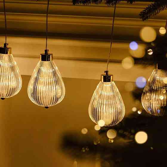 Гирлянда штора с фигурками Воздушный шар 3 метра 6 ламп теплый желтый свет 6L3MBAL Киев