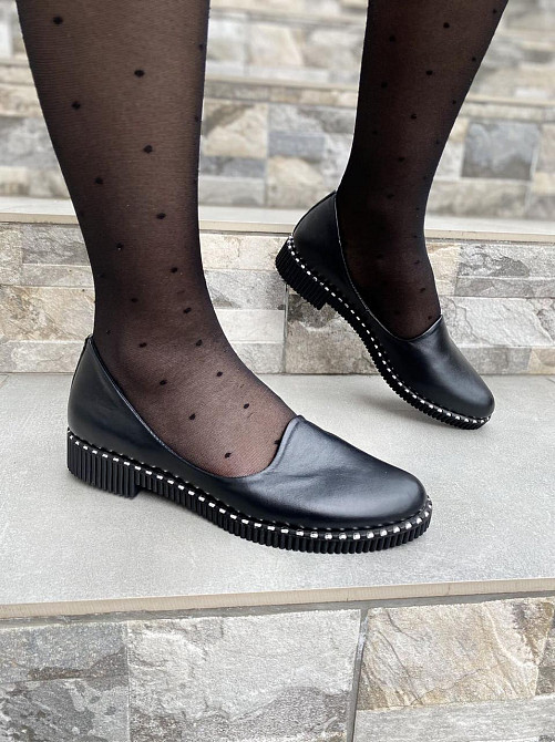 Lexi Балетки жіночі Lexi чорні натуральна шкіра розмір 36 (2667) Коломия - фото 1