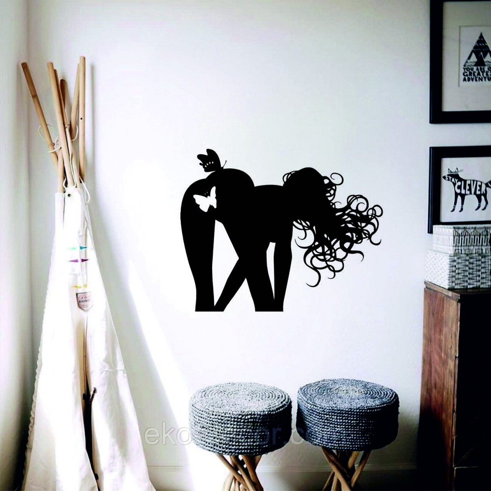 Декоративное настенное Панно «Силуэт женщины», Декор на стену 90*72 см, Черный Киев - изображение 9