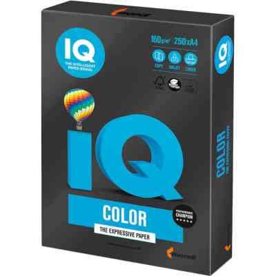 Бумага Mondi IQ color А4 intensive, 160g 250sh, Black (B100/A4/160/IQ) Винница