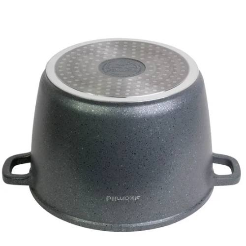 Каструля литий алюміній глибока 10л 28*20см скляна кришка а/п Granite 4428 KAMILLE Житомир - фото 2