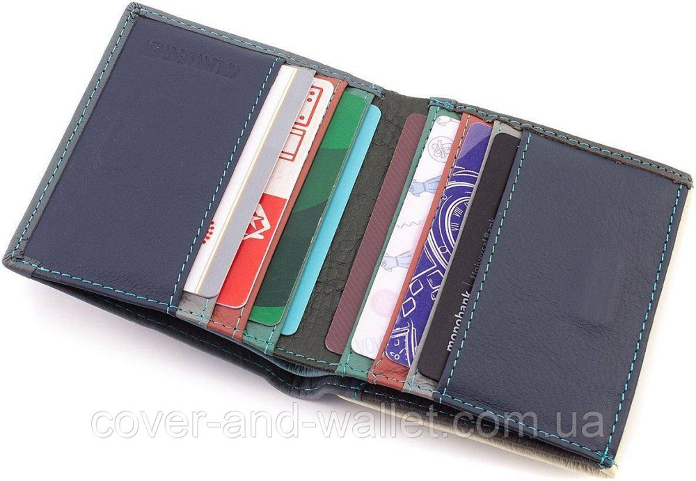 Компактный женский кожаный кошелек с монетницей белого цвета ST Leather Киев - изображение 8