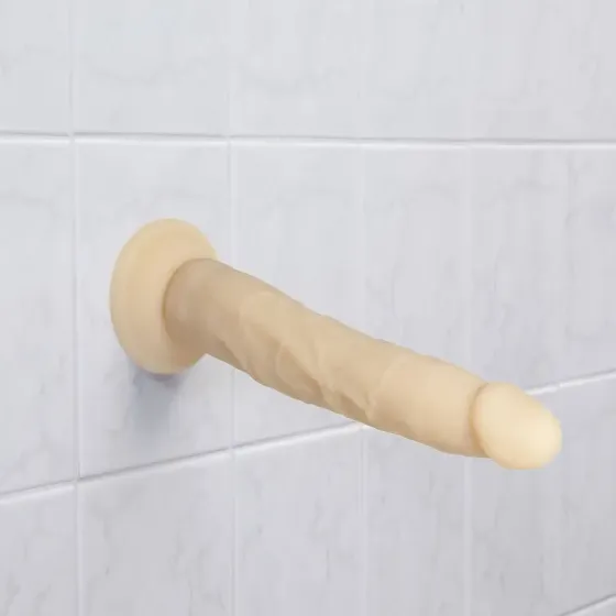 Фалоімітатор Naked Addiction — 9″ Silicone Dual Density Bendable Dildo Vanilla, віброкуля в подаруно Львів