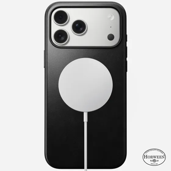 Iphone 17 Pro Кожаный чехол Магсейф (черный) Одесса