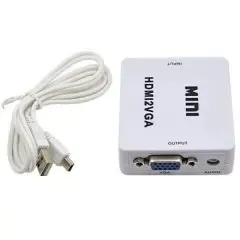 Переходник VGA на HDMI конвертер для ПК, ноутбука, видео регистратора адаптер преобразователь с аудио и внешним питанием HDMI - VGA VGA2HDMI(4272) Коломия - фото 6