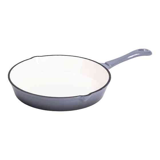 Набір чавунного посуду для приготування 3 каструлі та сковорода з емальованим покриттям Сірий HP-1-5 Київ