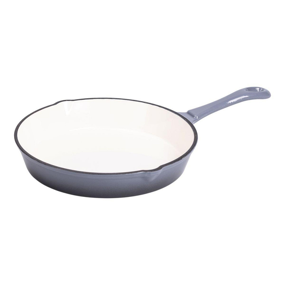 Набір чавунного посуду для приготування 3 каструлі та сковорода з емальованим покриттям Сірий HP-1-5 Київ - фото 5