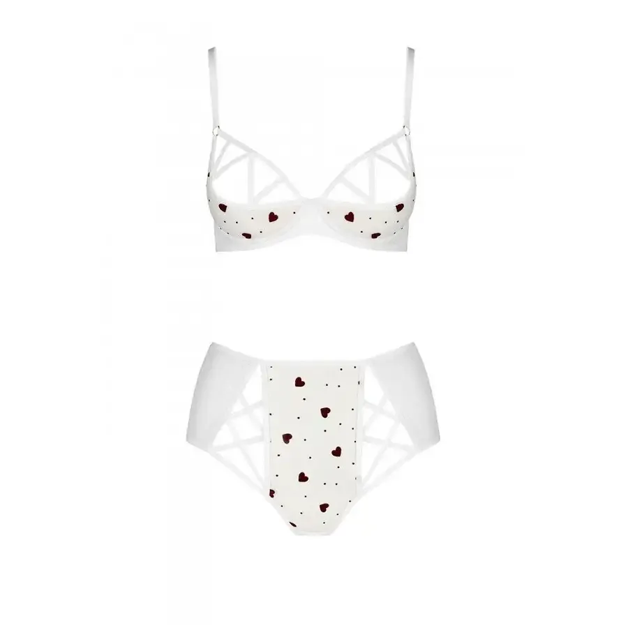 Еротичний комплект з малюнком Passion LOVELIA BIKINI S/M, white Львів - фото 3