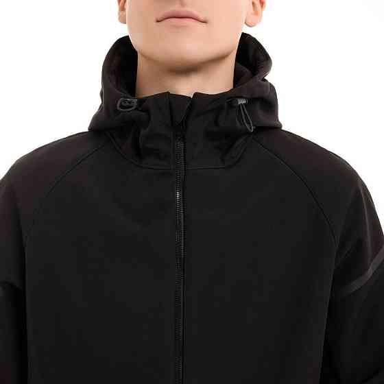 Чоловіча куртка весна осінь демісезонна з капюшоном softshell чорна Pobedov Vector 2XL Одеса