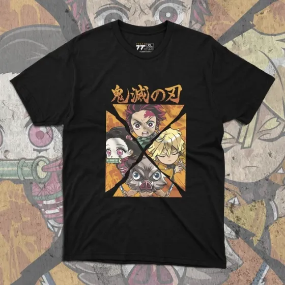 Футболка для підлітка хлопчика з принтом Клинок, рассекающий демонов Герои Розмір 160 Anime10360 Дніпро