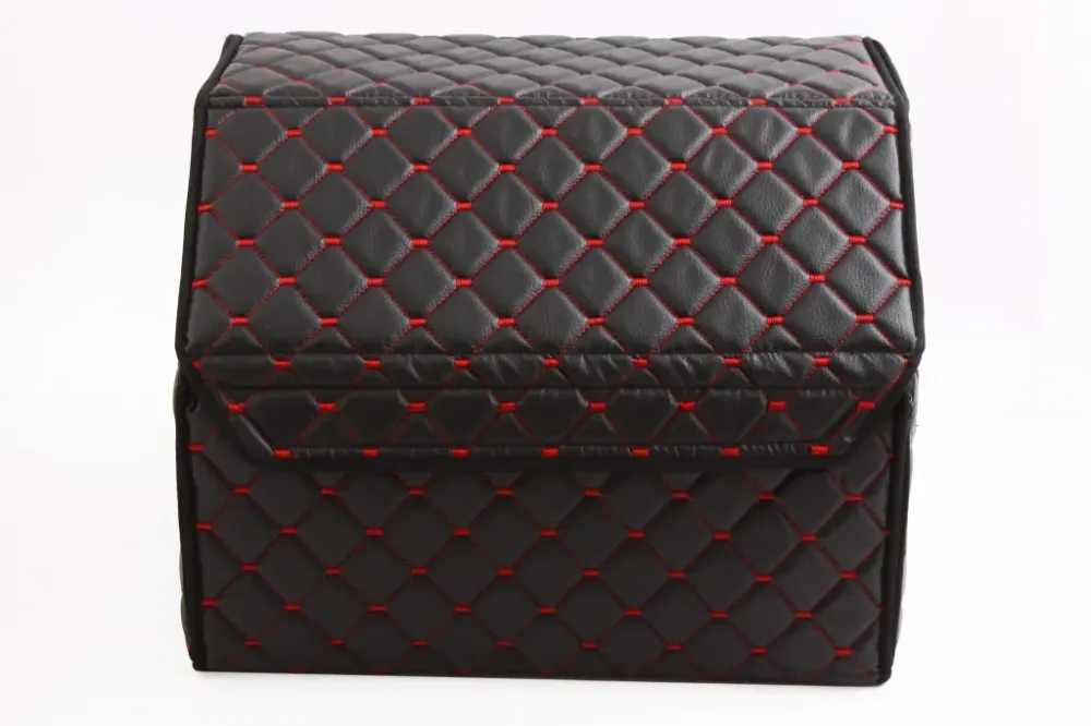 Сумка в багажник на липучках ніж 40*30 см АвтоКомфорт чорний/червона нитка Вінниця - фото 2