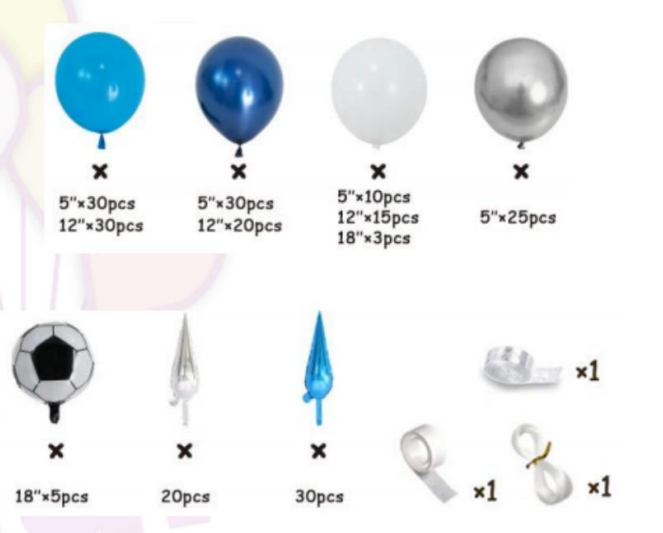 Набір повітряних кульок «Футбол», прикраса для урочистої події, дня народження Кам'янець-Подільський - фото 2