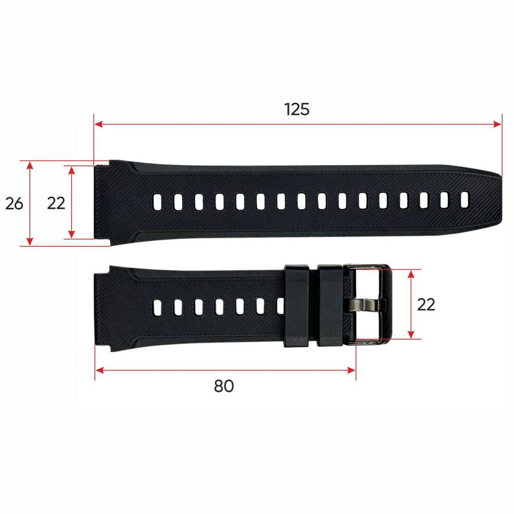 Ремінець для смарт-годинника Modfit Iron Black SBR Київ - фото 3