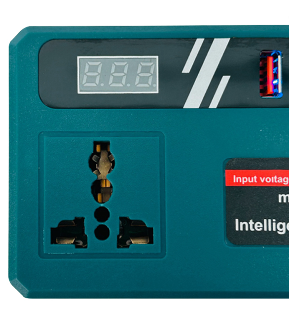 Аккумуляторный инвертор напряжения (18–21 В → 220 В) 150 Вт, портативный аккумулятор для зарядки устройств (USB, USB-C) Киев - изображение 4