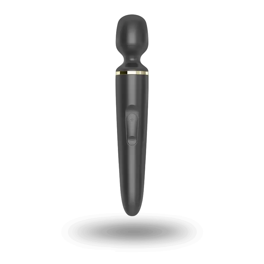 Вібромасажер Satisfyer Wand-er Woman (Black/Gold), водонепроникний, потужний, розмір XXL Львів - фото 5