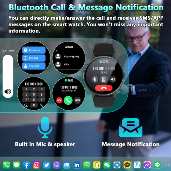 Смарт-годинник Mermo AMOLED 1.3", Bluetooth дзвінки, 120+ спортивних режимів, SpO2, IP67, для Android та iPhone Київ