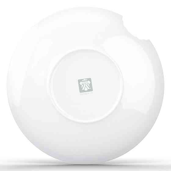 Набір із двох надкушених глибоких тарілок Tassen, 24 см, фарфор Рівне