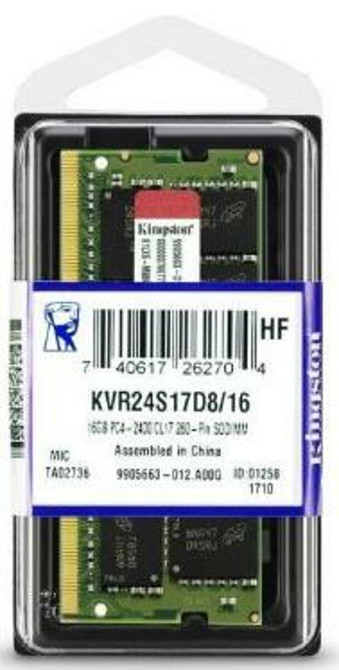 DDR4 Kingston 16GB 2400MHz CL17 SODIMM Київ - фото 1