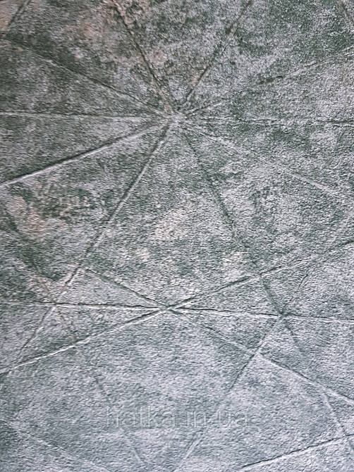 Шпалери вінілові на флізелін Rasch Composition 0,53х10 геометрія смуги фігури під штукатурку зелені срібло Київ - фото 1