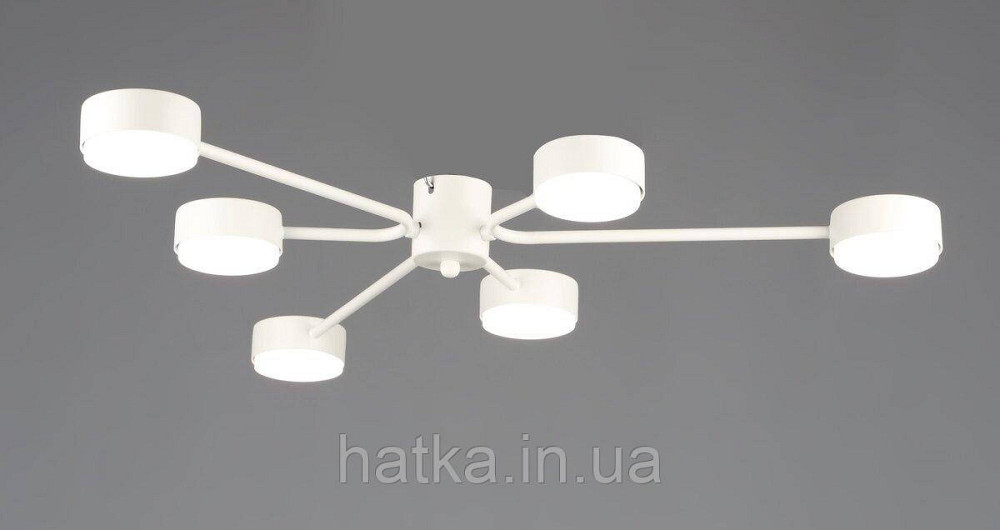 Люстра стельова світлодіодна VALESO N6711/6 кругла GX53 Білий Київ - фото 1