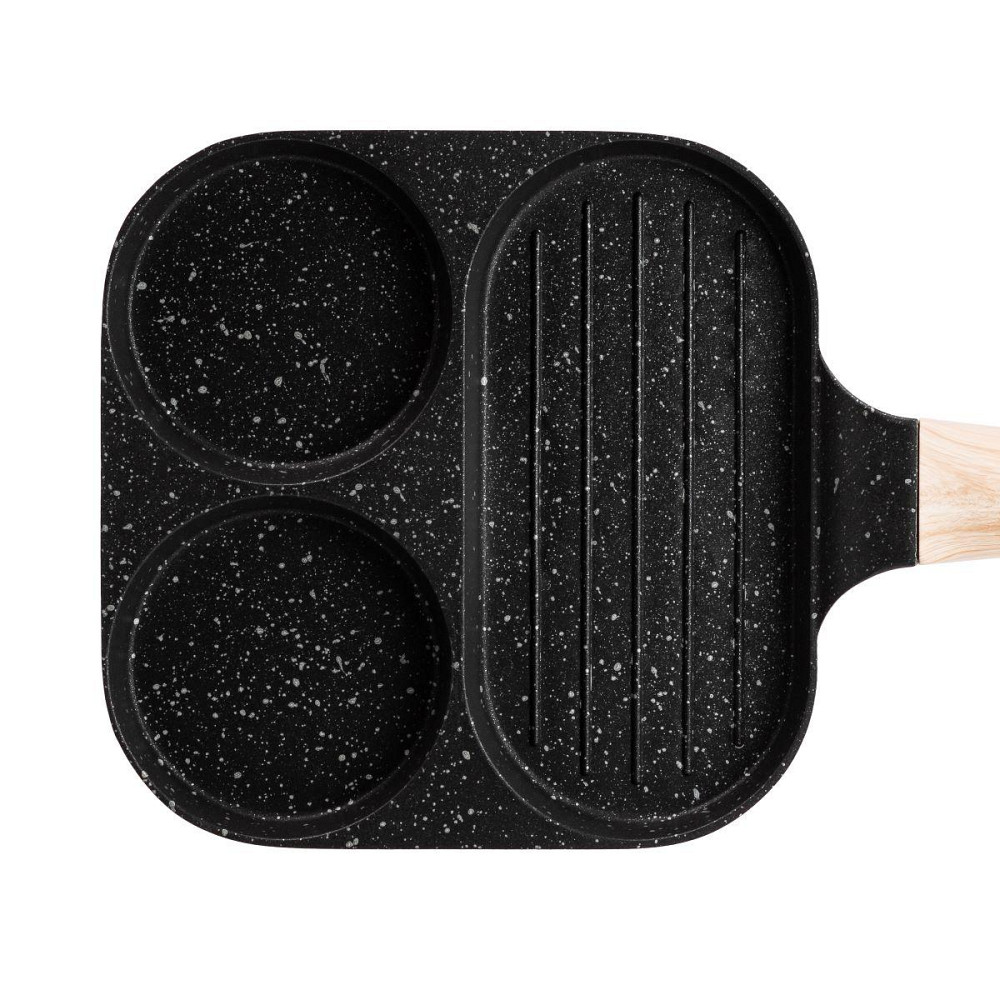 Квадратная сковорода на 3 секции с антипригарным покрытием Киев - изображение 5