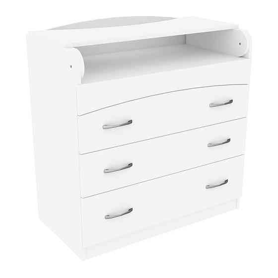 Комод пеленальний №2, Білий, 864/465/916 Львів