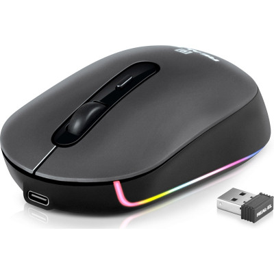 Мышка REAL-EL RM-470W Wireless/Bluetooth Dark Gray (EL123200049) Винница - изображение 1
