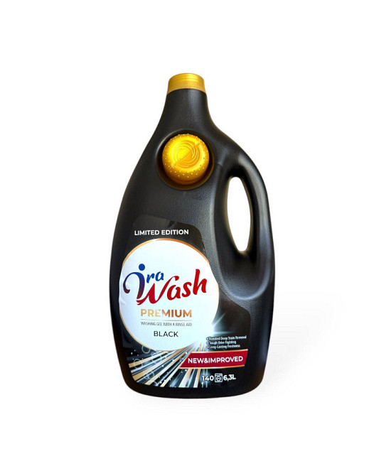 🖤 Ira Wash BLACK Premium 6.3 л | Пральний гель для чорного одягу | З ополіскувачем | 140 прань 🧺 Київ - фото 1