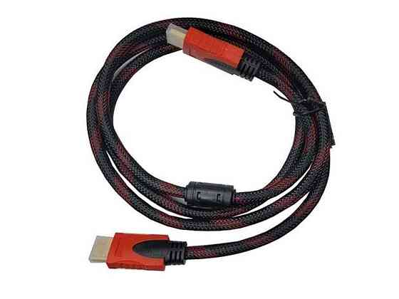 Кабель HDMI HDMI-HDMI з феритовими фільтрами червоний чорний 1.5м ТМ VBK Solmir Київ