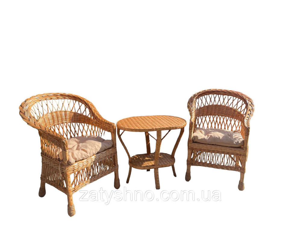 Меблі плетені з овальним столом Київ - фото 1