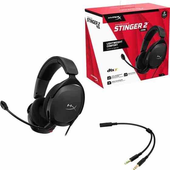 Гарнітура HyperX Cloud Stinger 2 Core PC 3.5mm Black (683L9AA) Чорний Харків