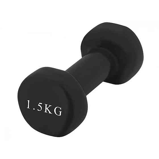 Гантель вінілова PowerPlay 1,5 кг. PP_4121 Чорна (1шт.) Киев