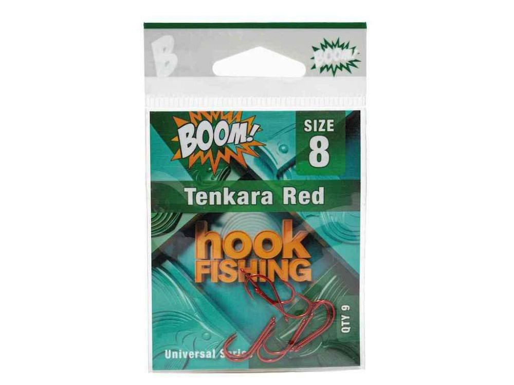 Гачок для мирної риби Tenkara Red №8 (9 шт/уп) (RED) ТМ BOOM Київ - фото 2