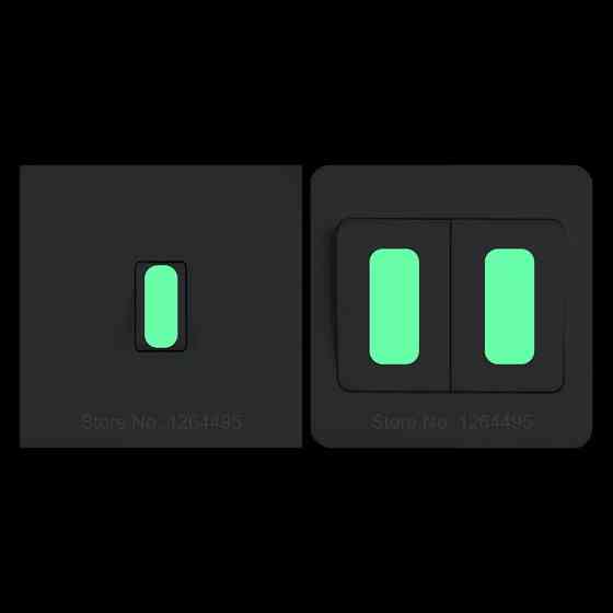 Набір люмінесцентних наклейок на вимикач салатовий Київ