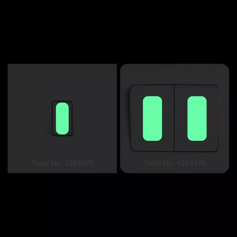 Набір люмінесцентних наклейок на вимикач салатовий Київ - фото 1