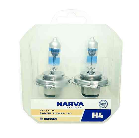 Комплект галогенных ламп NARVA H4 RANGE POWER +150% 60/55W 12V P43T-38 (2 шт) 480692100 Харьков