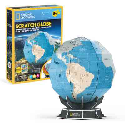 Пазл Cubic Fun Трехмерная головоломка-конструктор Stem Скретч глобус (DS1082h) Винница