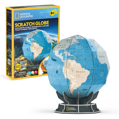 Пазл Cubic Fun Тривимірна головоломка-конструктор Stem Скретч глобус (DS1082h) Вінниця - фото 5