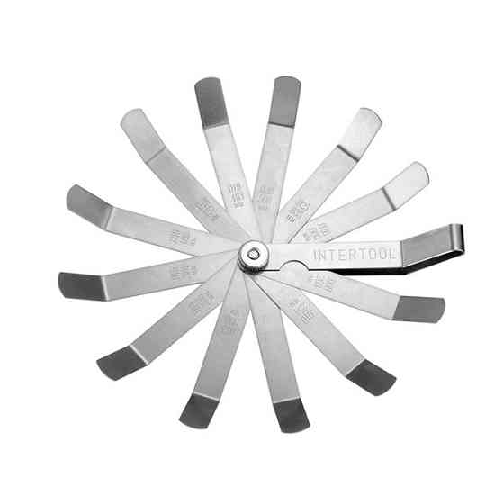 Комплект щупів зігнутих 0,203-0,660 мм, 12 шт. INTERTOOL AT-0005 Київ